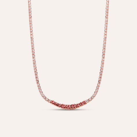 Collana Tennis Romantic Shine Metallo Rosa Cristallo - Collane Tennis Donna | Stroili