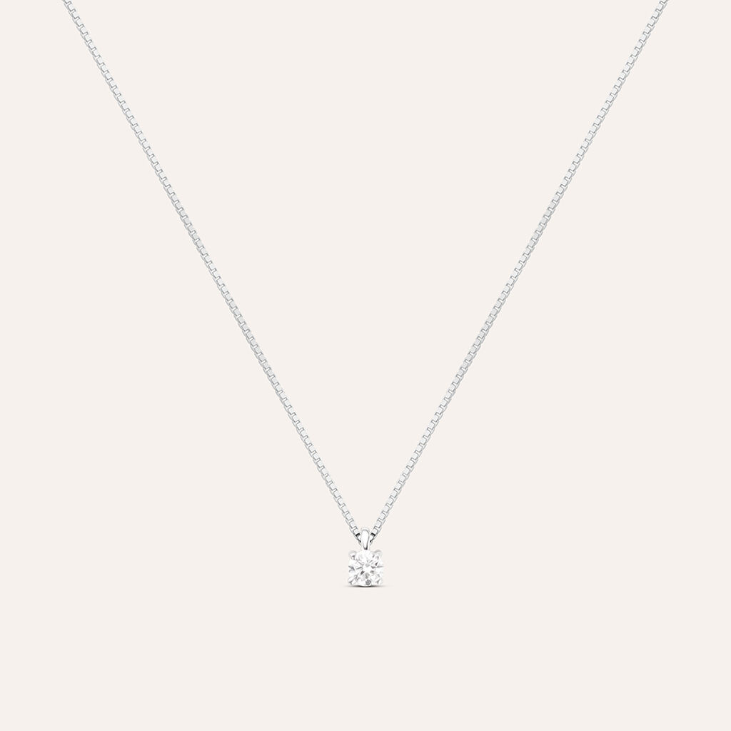 Collana Punto Luce Firmamenti Oro Bianco Diamante