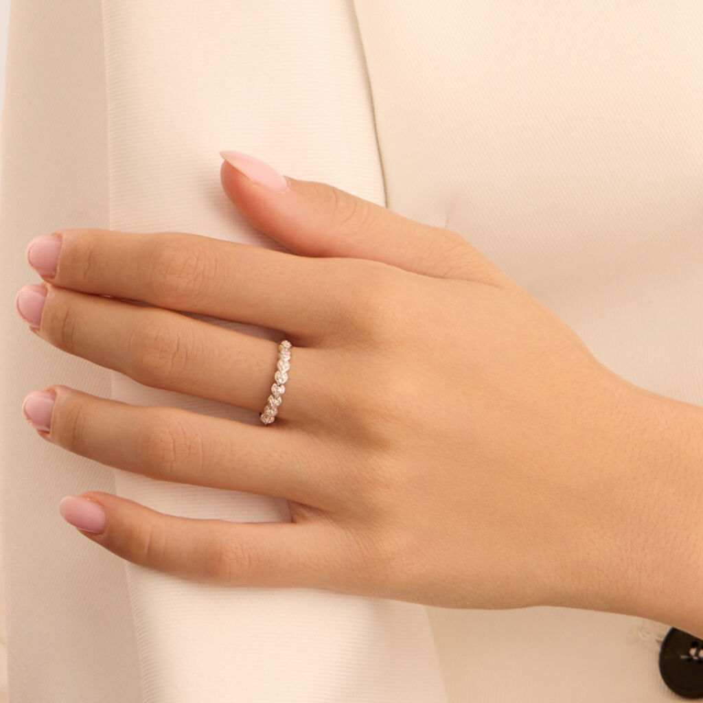 Anello Riviere Sophia Oro Bianco Diamante