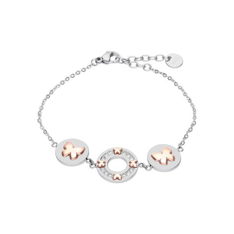 Bracciale Endless Acciaio Farfalla e Cristalli - Bracciali  | Stroili
