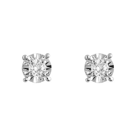 Orecchini Lobo Punto Luce Diamotion Oro Bianco Diamante - Orecchini a Lobo Donna | Stroili