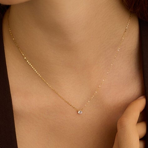 Collana Punto Luce Claire Oro Giallo Cubic Zirconia - Collane Punto Luce Donna | Stroili