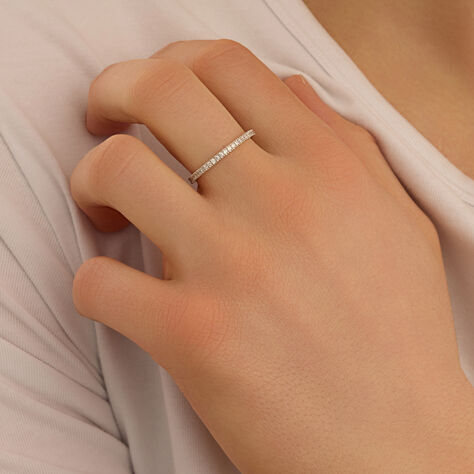 Anello Eternity L'homme Or Oro Bianco Cubic Zirconia - Anelli Eternity Uomo | Stroili