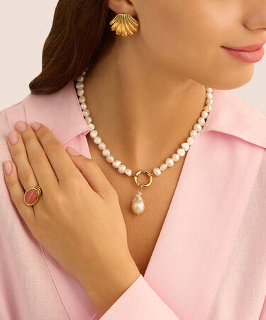 Anello Fascia Radiance Acciaio Dorato Agata