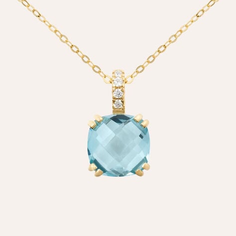 Collana Punto Luce Am&eacute;lie Oro Giallo Topazio Cubic Zirconia - Collane Punto Luce Donna | Stroili