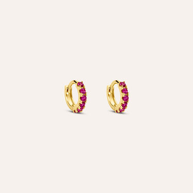 Orecchini A Cerchio Mon Petit Oro Giallo Cubic Zirconia