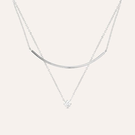 Collana Punto Luce Silver Elegance Argento Rodiato Cubic Zirconia - Collane Punto Luce Donna | Stroili