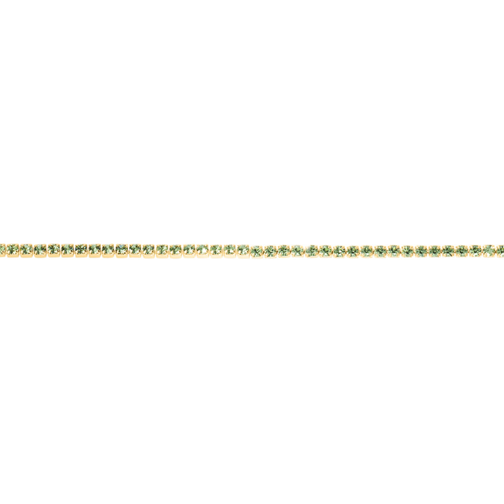 Bracciale Tennis Romantic Shine Metallo Dorato Cristallo - Bracciali Tennis Donna | Stroili