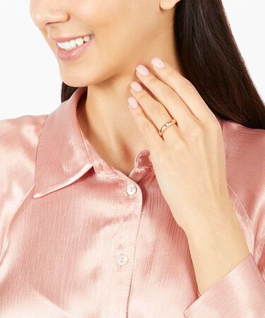 Fede Classica Leggera 5 mm Oro Rosa Diamante