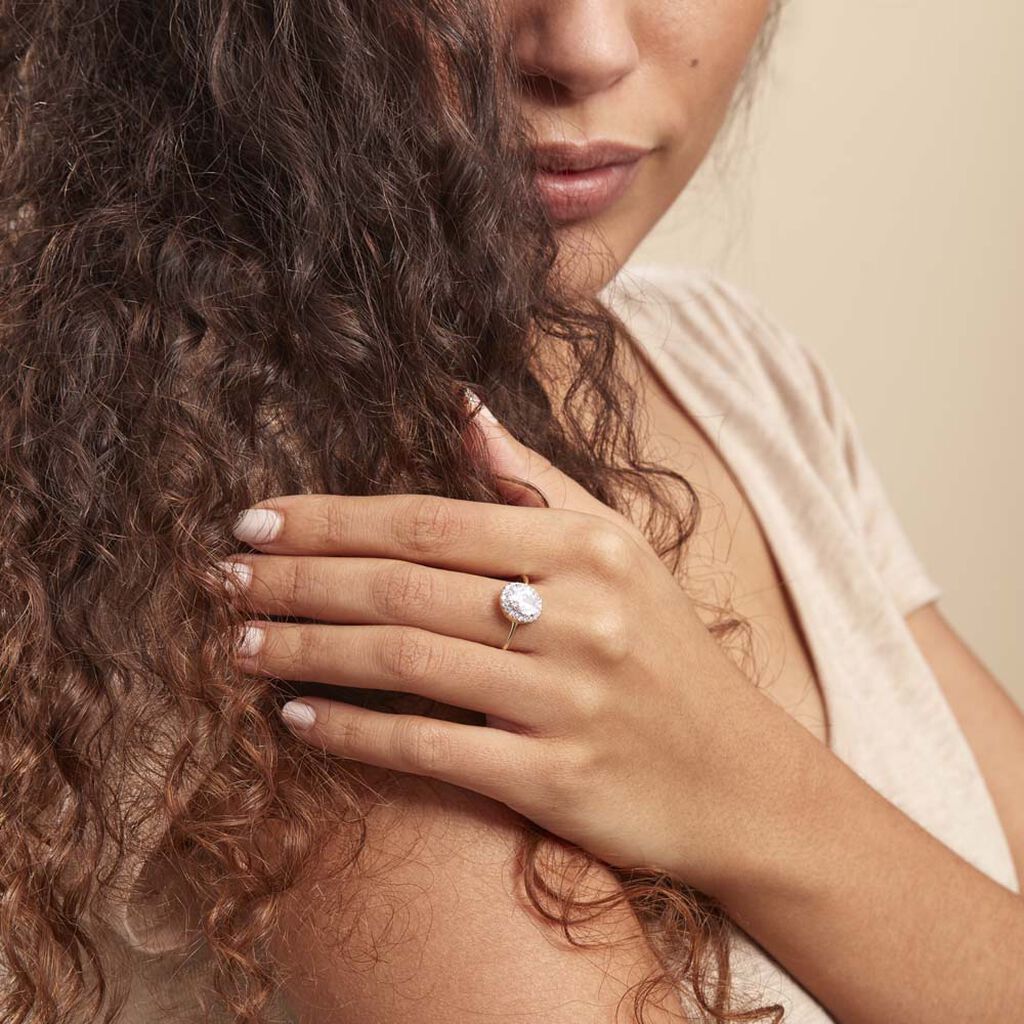 Anello Solitario Claire Oro Giallo Cubic Zirconia