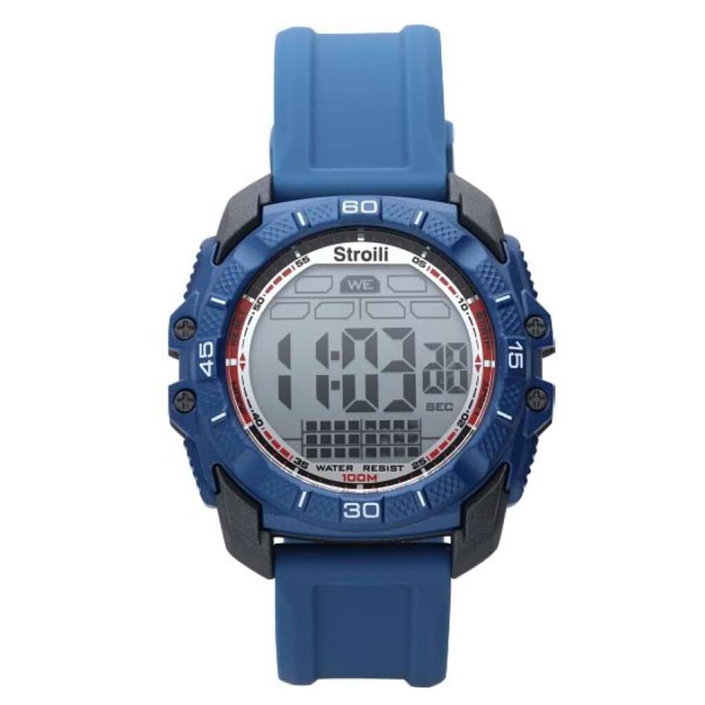 Boston Cronografo digitale in silicone blu e acciaio - Orologi per Prima Comunione Uomo | Stroili