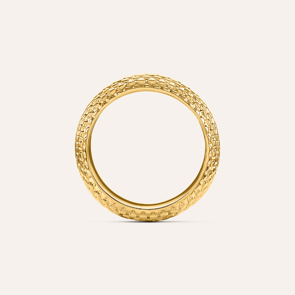 Anello Fascia Lady Code Acciaio Dorato - Anelli Moderni Donna | Stroili