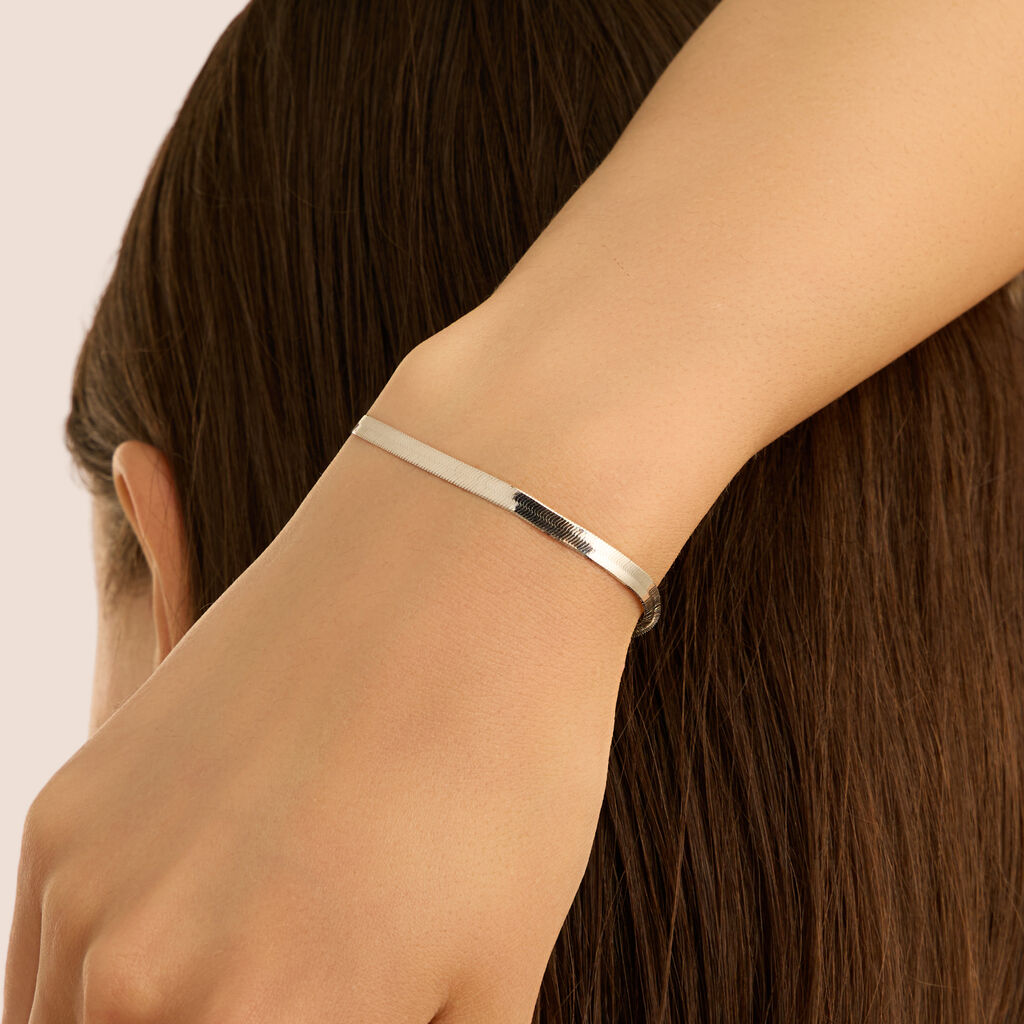 Bracciale Catena Colette Oro Bianco - Bracciali Donna | Stroili