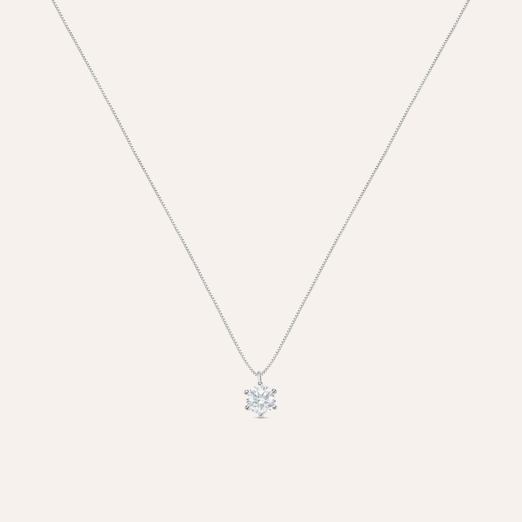 Collana Punto Luce Claire Oro Bianco Cubic Zirconia