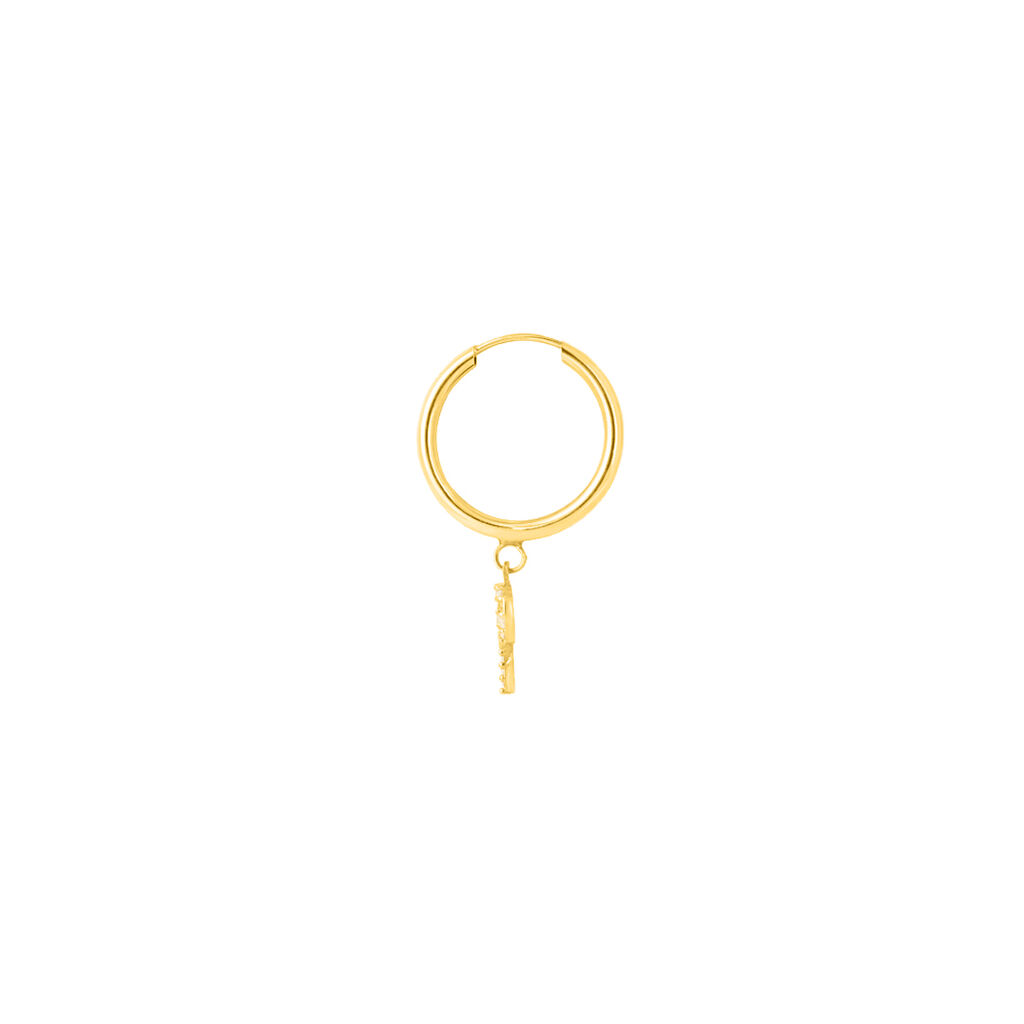 Mono Orecchino A Cerchio Toujours Oro Giallo Cubic Zirconia - Mono Orecchino Donna | Stroili