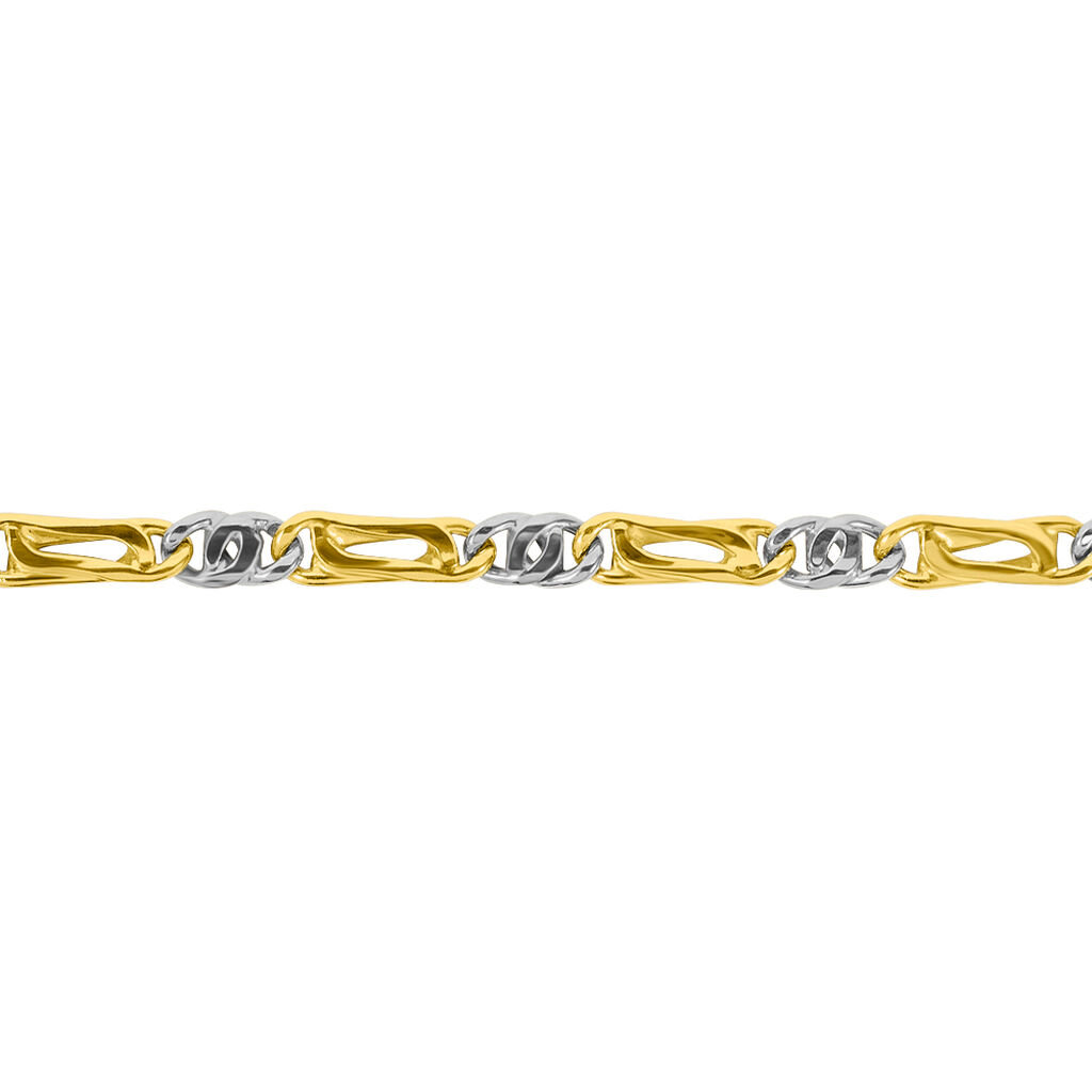 Bracciale Catena L'homme Or Oro Bicolore - Bracciali Uomo | Stroili