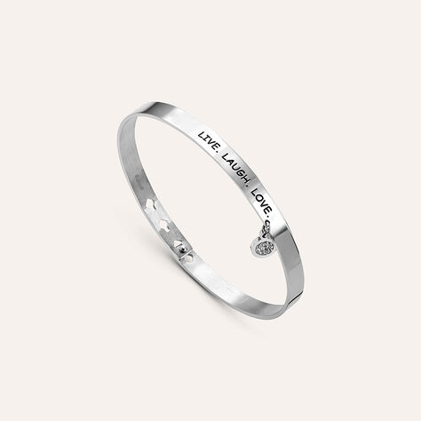Bangle Lady Message Acciaio Cristallo - Bracciali Rigidi Donna | Stroili