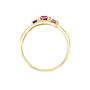 Anello Trilogy Am&eacute;lie Oro Giallo Ametista Cubic Zirconia