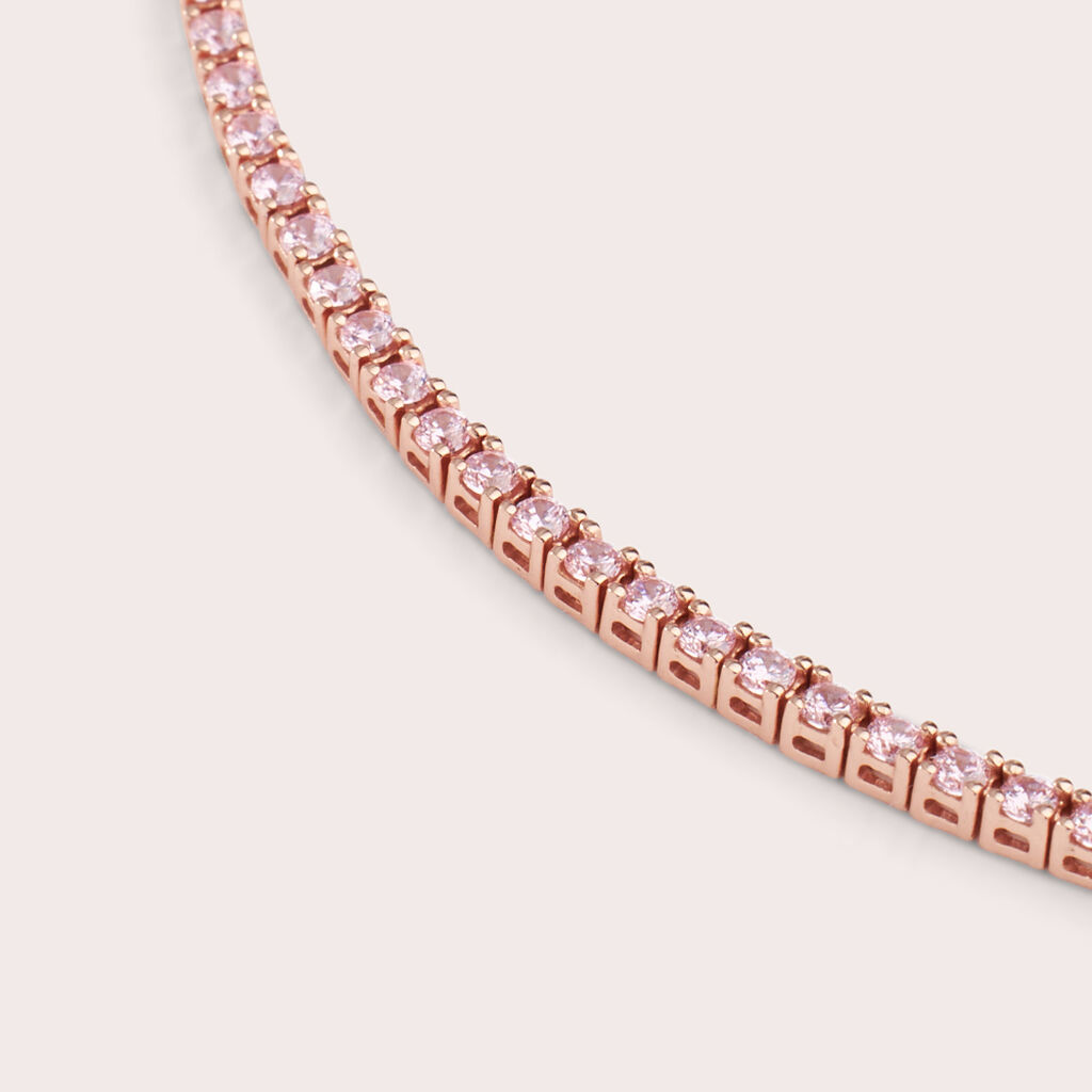 Bracciale Tennis Silver Rainbow Argento Rosa Cubic Zirconia - Bracciali Tennis Donna | Stroili