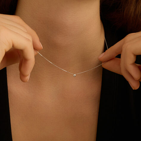 Collana Punto Luce Grace Oro Bianco Diamante - Collane Punto Luce Donna | Stroili