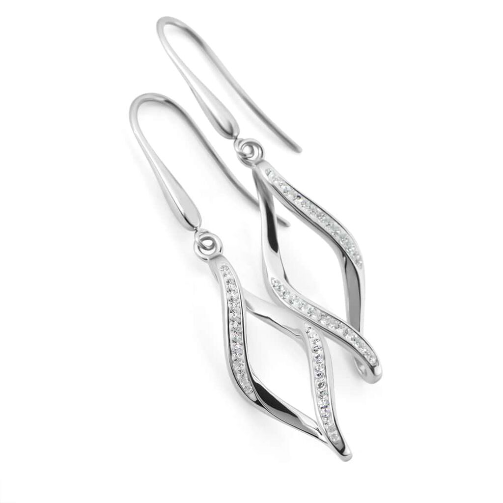 Orecchini Pendenti Lady Shine Acciaio Cristallo - Orecchini Pendenti Donna | Stroili