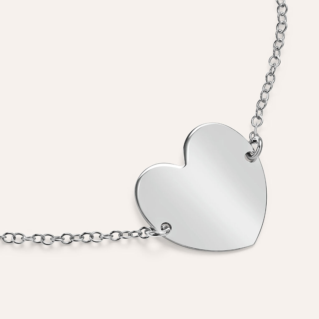 Bracciale Con Targhetta Silver Collection Argento Rodiato