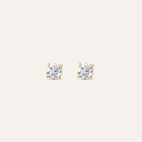 Orecchini Lobo Punto Luce Claire Oro Giallo Cubic Zirconia - Orecchini a Lobo Donna | Stroili