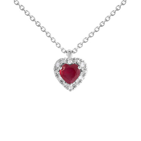 Collana Charlotte Oro Bianco Rubino Diamante - Collane Donna | Stroili