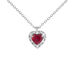 Collana Charlotte Oro Bianco Rubino Diamante - Collane Donna | Stroili