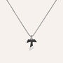 Collana Man Code Acciaio Bicolore Bianco / Nero Cubic Zirconia