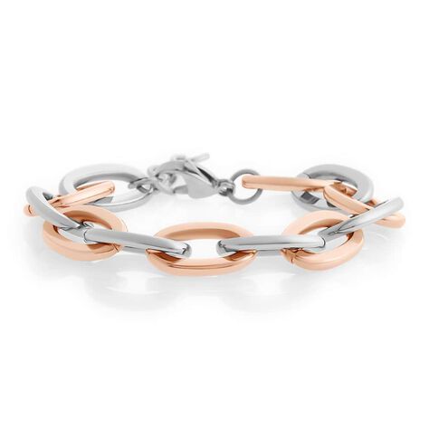 Bracciale Lady Code Acciaio Bicolore Bianco / Rosa - Bracciali Donna | Stroili