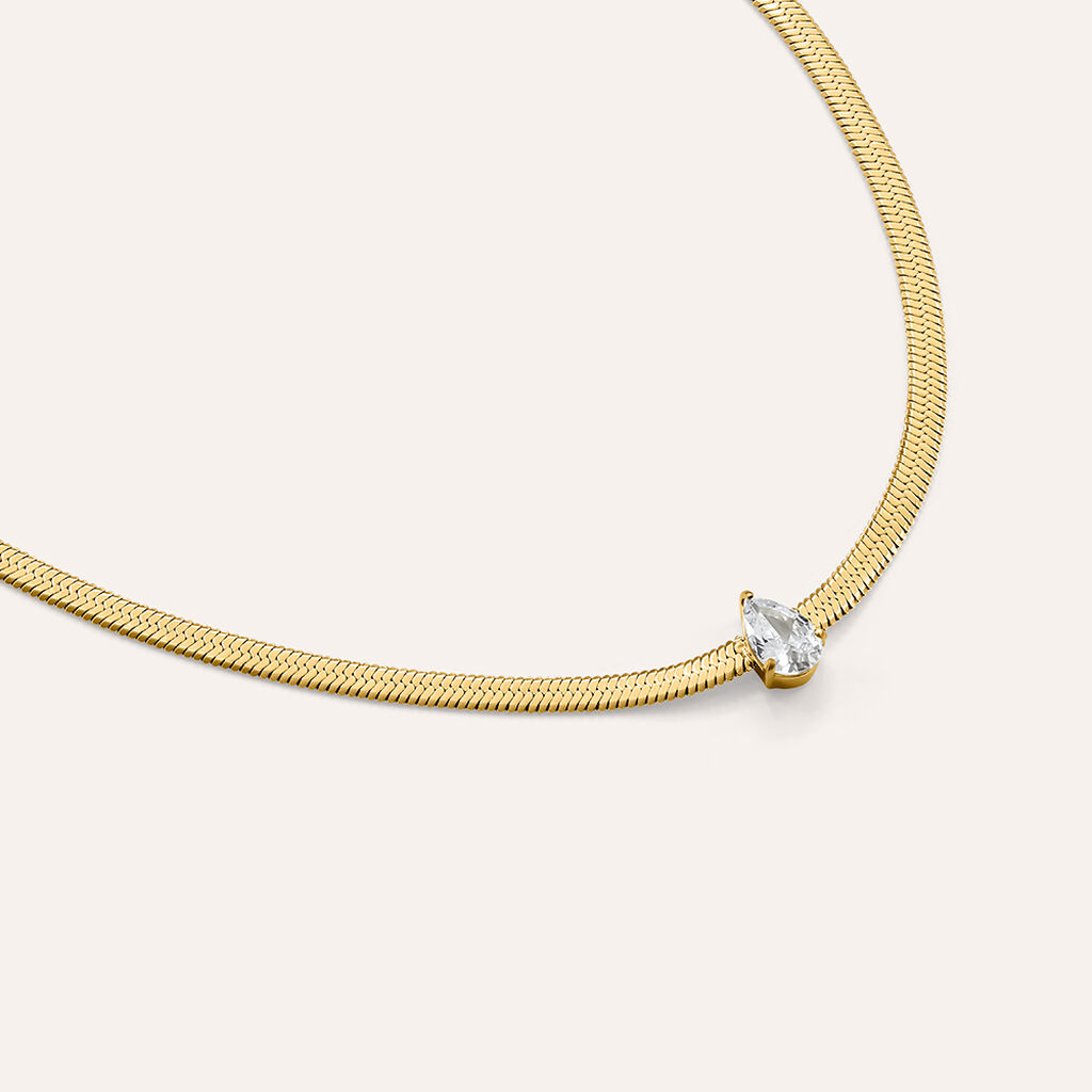 Bracciale Radiance Acciaio Dorato Cristallo