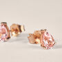 Orecchini Lobo Jasmine Oro Rosa Morganite