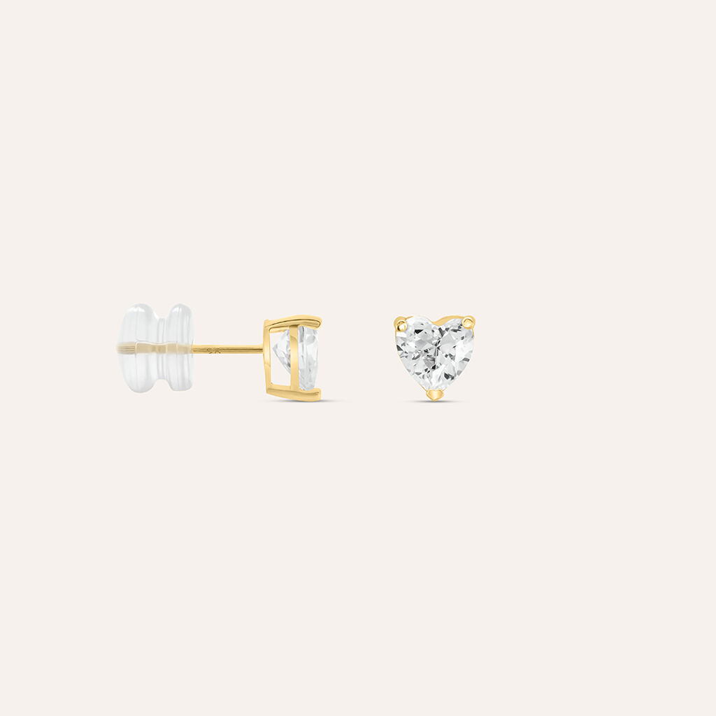 Orecchini Lobo Punto Luce Claire Oro Giallo Cubic Zirconia - Orecchini a Lobo Donna | Stroili