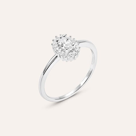 Anello Solitario Silver Elegance Argento Rodiato Cubic Zirconia - Anelli con Pietre Donna | Stroili