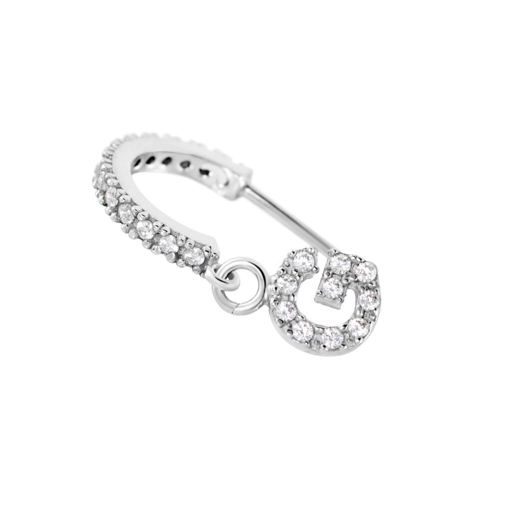 Mono Orecchino A Cerchio Silver Moments Argento Rodiato Cubic Zirconia - Mono Orecchino Donna | Stroili
