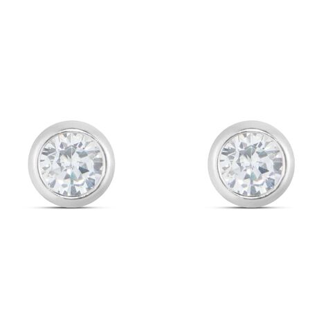 Orecchini in argento rodiato 925 e zirconi - Orecchini a Lobo Donna | Stroili
