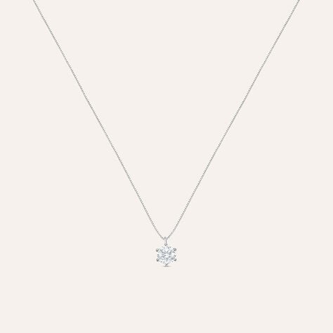 Collana Punto Luce Claire Oro Bianco Cubic Zirconia - Collane Punto Luce Donna | Stroili