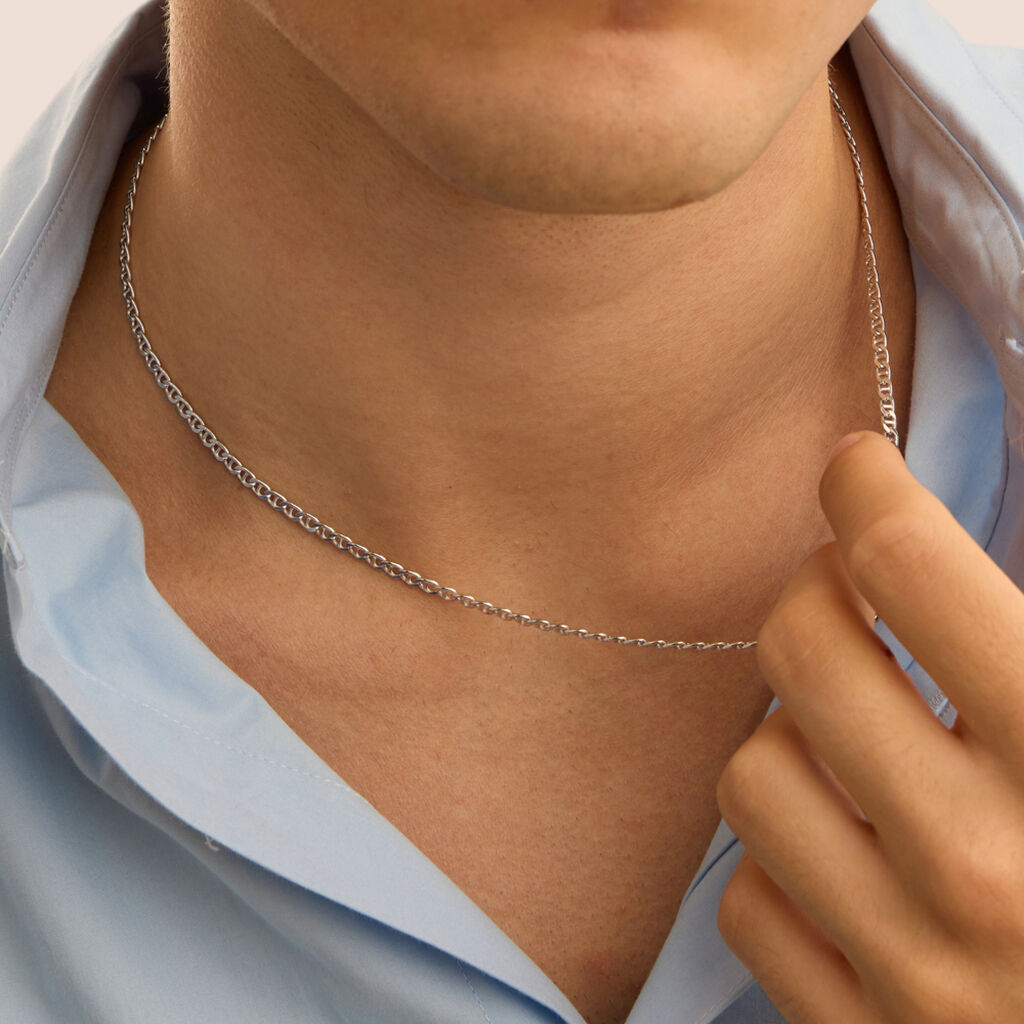 Catena Gentleman Argento Rodiato