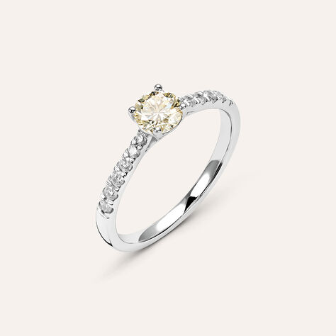 Anello Solitario Diamade Oro Bianco Diamante Lab-Grown - Anelli con Pietre Donna | Stroili