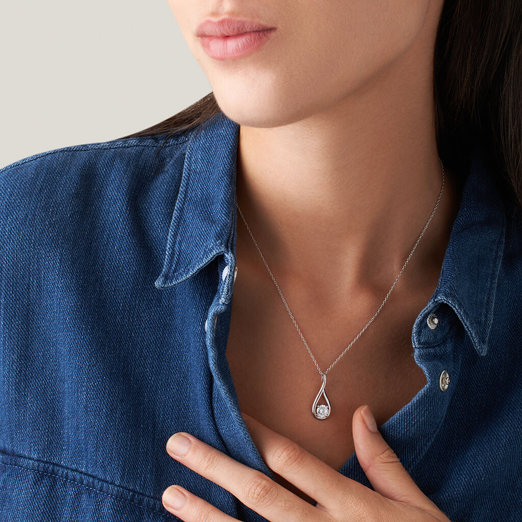 Collana Silver Elegance Argento Rodiato Cubic Zirconia - Collane Donna | Stroili