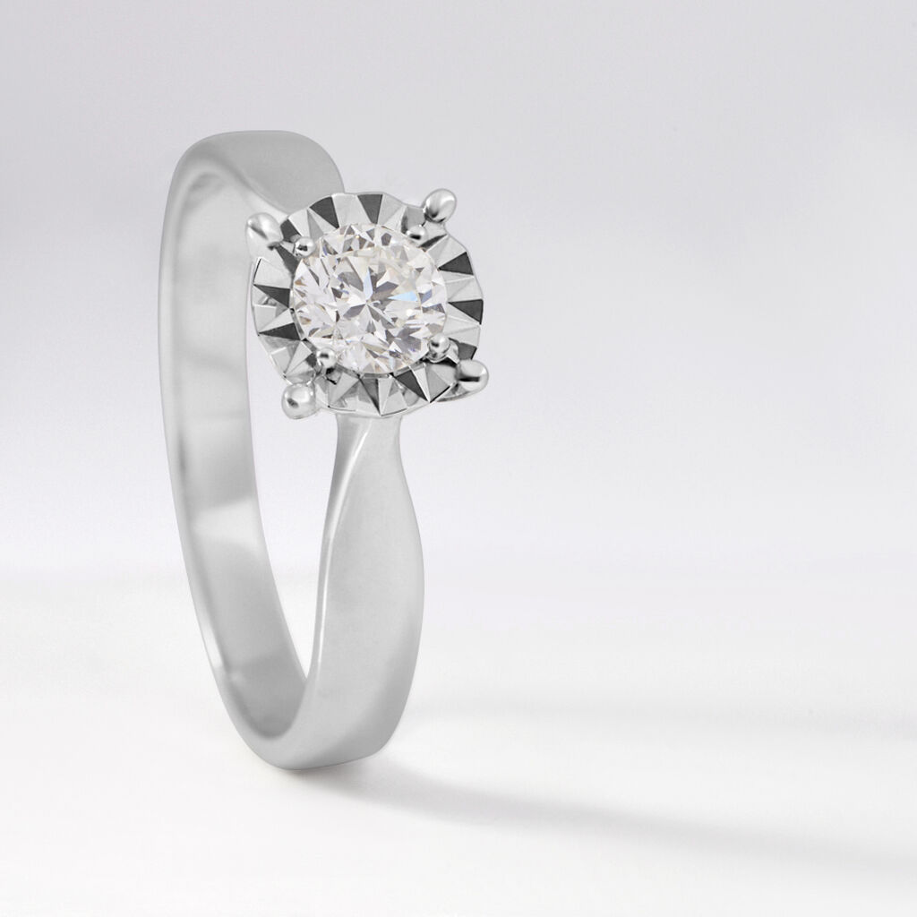 Anello Solitario Diamotion Oro Bianco Diamante - Anelli con Pietre Donna | Stroili