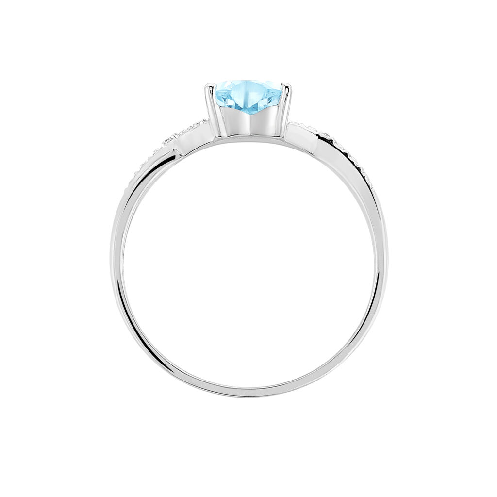 Anello Am&eacute;lie Oro Bianco Topazio Cubic Zirconia