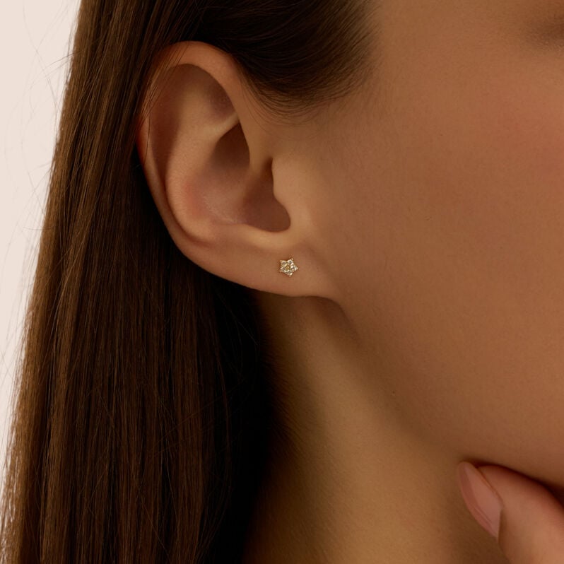 Orecchini Lobo Bon Ton Oro Giallo Cubic Zirconia - Orecchini a Lobo Donna | Stroili