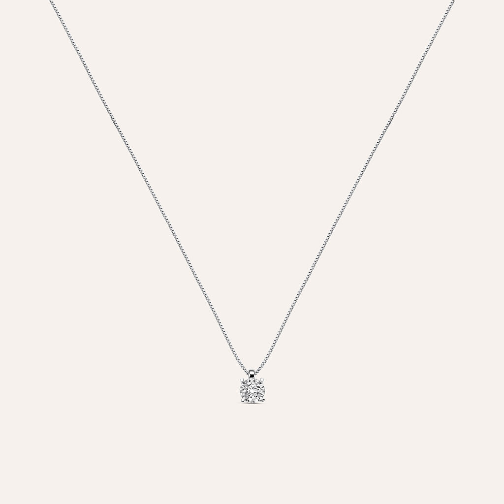 Collana Punto Luce Diamotion Oro Bianco Diamante
