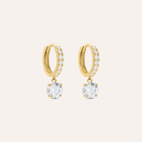 Orecchini A Cerchio Toujours Oro Giallo Cubic Zirconia - Orecchini a Cerchio Donna | Stroili