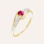 Anello Solitario Charlotte Oro Giallo Rubino