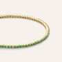 Bracciale Tennis Charlotte Oro Giallo Smeraldo
