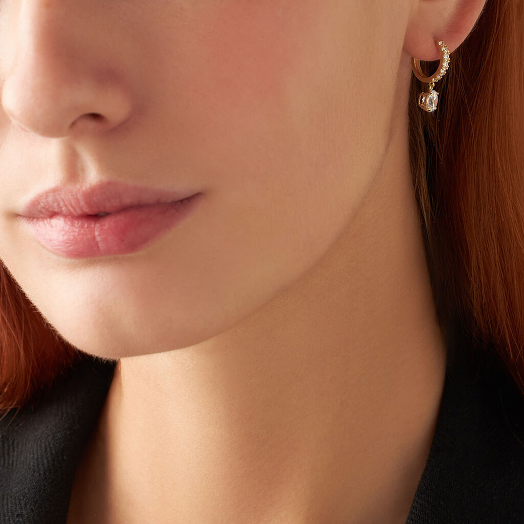 Orecchini A Cerchio Toujours Oro Giallo Cubic Zirconia - Orecchini a Cerchio Donna | Stroili