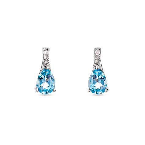Orecchini Lobo Punto Luce Amélie Oro Bianco Topazio Cubic Zirconia - Orecchini a Lobo Donna | Stroili